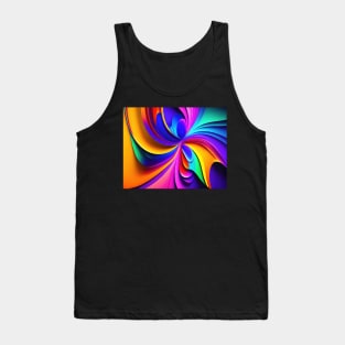 Bright colourful random swirls illustration Tank Top